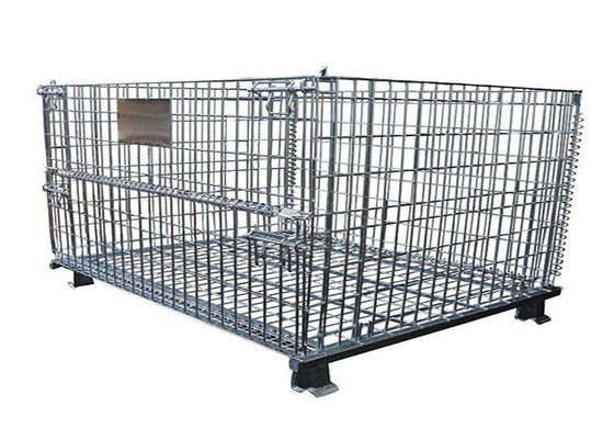 Collapsible Medium Duty Wire Mesh Container 125mm Wheel