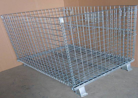 Collapsible Medium Duty Wire Mesh Container 125mm Wheel