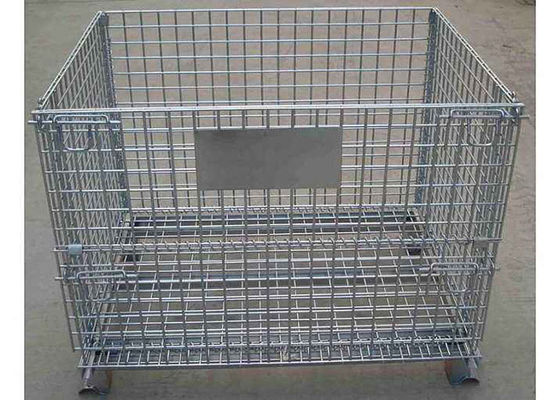 Collapsible Medium Duty Wire Mesh Container 125mm Wheel
