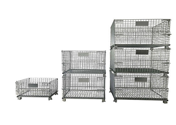 L1000mm Wire Mesh Container , Foldable Wire Mesh Pallet Cages