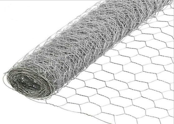 BWG16 Galvanized Hexagonal Wire Mesh , W1m Rabbit Wire Netting