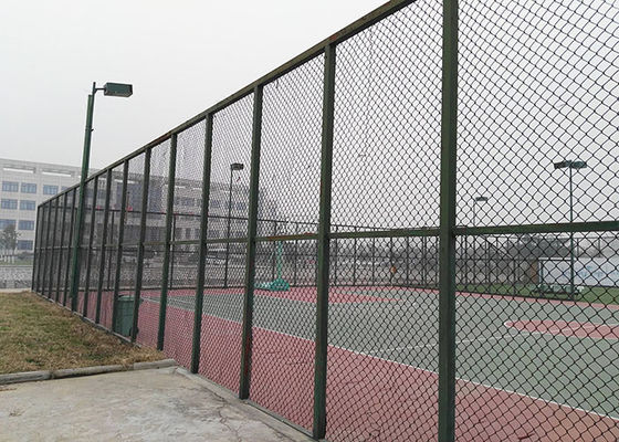 Decorative Tennis Court Mesh Fencing , Chain Link Security Fence 40x40mm