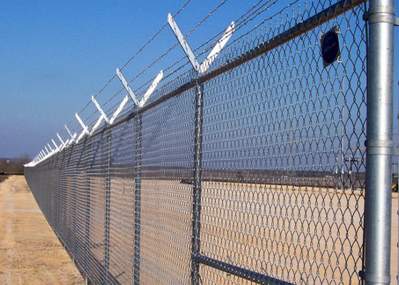 PVC Galvanized Chain Link Fence 100x100mm for Driveway