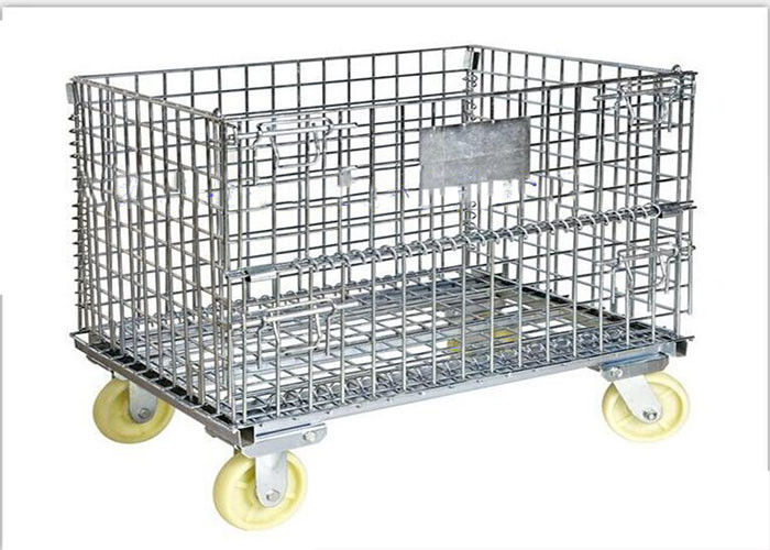1200Kgs Metal Mesh Container , L1000mm Wire Container Storage Cages