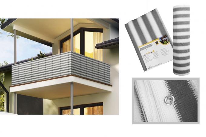 Balcony Hdpe Shade Net 0.9x5m UV Sail Finishing 4